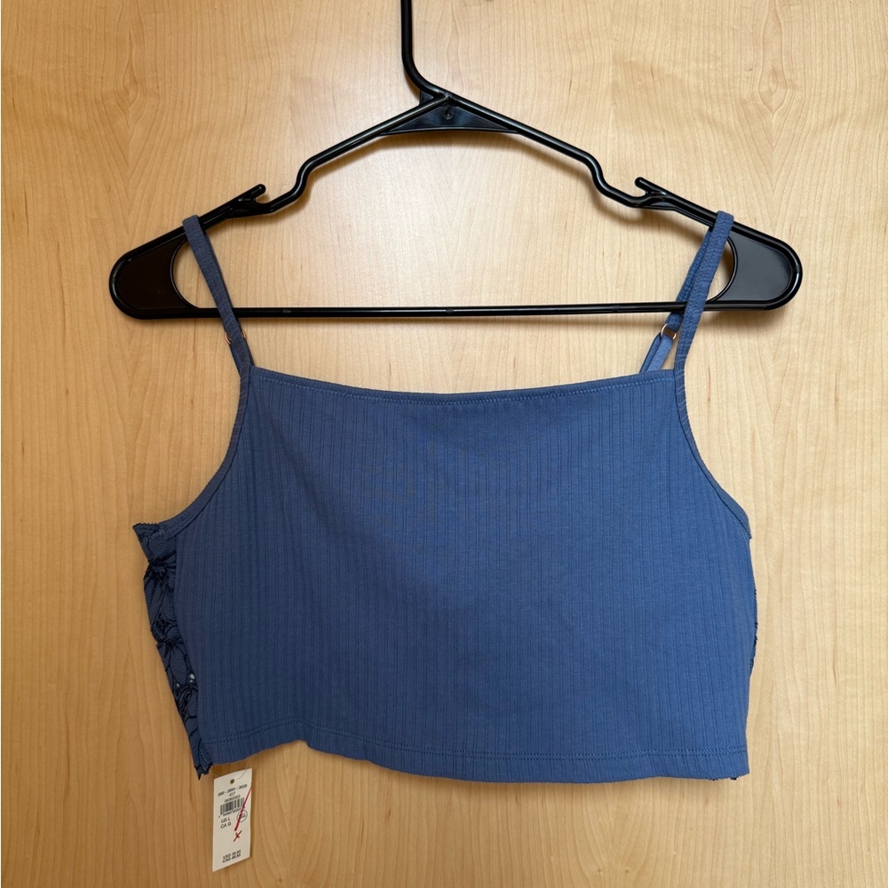 Aerie Ribbed Blue Bralette